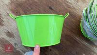 20 LIME ZINC BOWL PLANTERS - 4