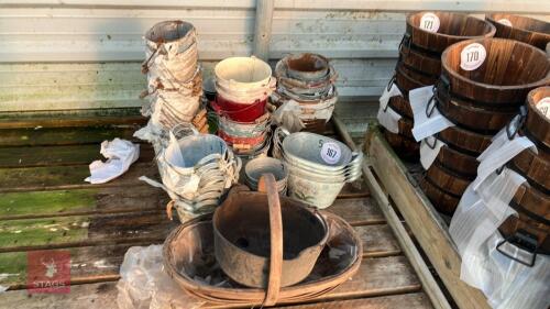 ASSORTED SMALL BUCKET/POT HOLDERS
