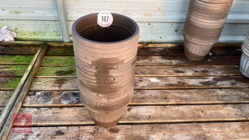 20 X 10'' THIMBLE CHOCOLATE PLANT POTS