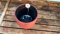 19 PLASTIC PAINTED RED POTS - 3