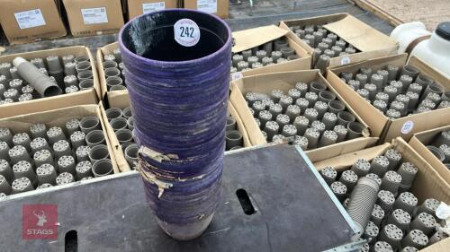 65 PAINTED PURPLE PLANT POTS