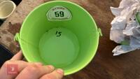 15 GREEN BUCKET PLANTERS - 5