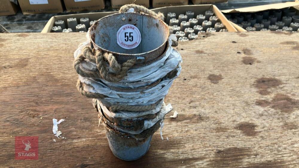 12 SMALL TIN BUCKET PLANTERS