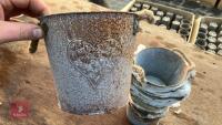 12 SMALL TIN BUCKET PLANTERS - 4