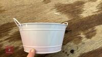 18 ZINC PINK BOWL PLANTERS - 2
