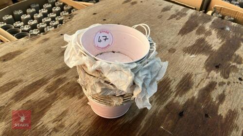 18 ZINC PINK BOWL PLANTERS