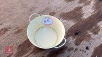 15 ZINC YELLOW BOWL PLANTERS - 4