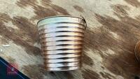 10 ZINC RIBBED CHAMPAGNE BUCKET PLANTERS - 5