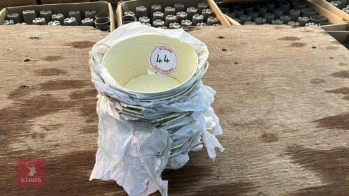 20 ZINC YELLOW BOWL PLANTERS