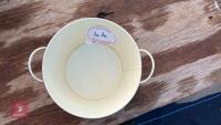 20 ZINC YELLOW BOWL PLANTERS - 4