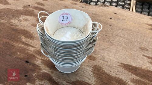 20 ZINC CREAM BOWL PLANTERS