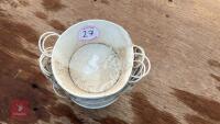 20 ZINC CREAM BOWL PLANTERS - 2