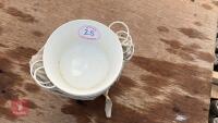 20 ZINC CREAM BOWL PLANTERS - 2