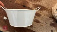 20 ZINC CREAM BOWL PLANTERS - 5
