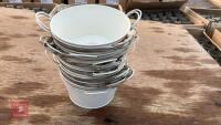 20 ZINC CREAM BOWL PLANTERS - 2