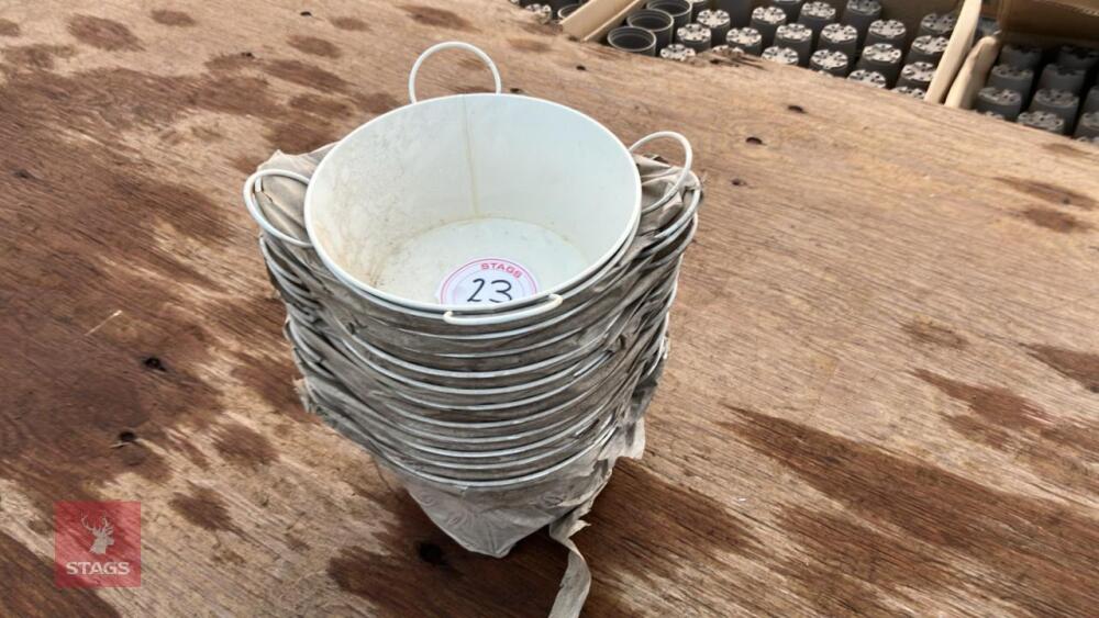 20 ZINC CREAM BOWL PLANTERS