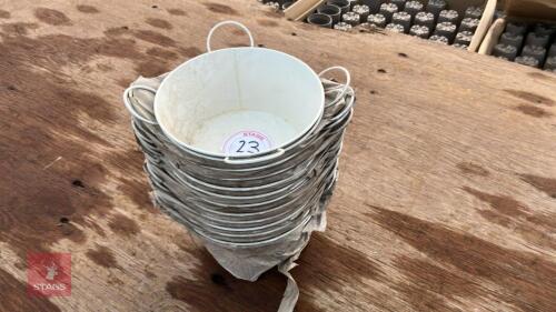 20 ZINC CREAM BOWL PLANTERS