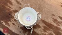 20 ZINC CREAM BOWL PLANTERS - 2