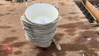 20 ZINC CREAM BOWL PLANTERS - 3
