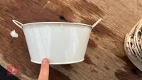 20 ZINC CREAM BOWL PLANTERS - 4