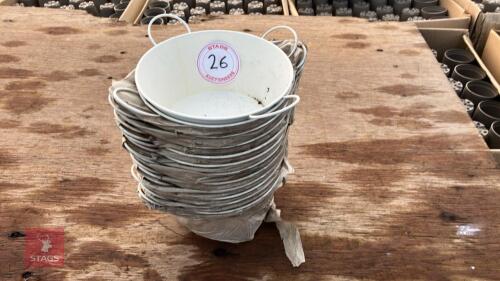 20 ZINC CREAM BOWL PLANTERS