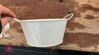 20 ZINC CREAM BOWL PLANTERS - 5