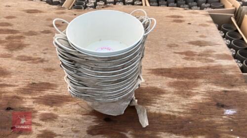 20 ZINC CREAM BOWL PLANTERS
