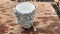 20 ZINC CREAM BOWL PLANTERS