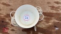 20 ZINC CREAM BOWL PLANTERS - 2