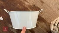 20 ZINC CREAM BOWL PLANTERS - 4