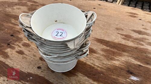 20 ZINC CREAM BOWL PLANTERS