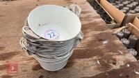20 ZINC CREAM BOWL PLANTERS - 3