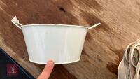 20 ZINC CREAM BOWL PLANTERS - 4