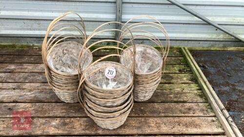 18 WOVEN DISPLAY BASKETS