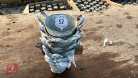 12 DECORATIVE TIN BUCKET PLANTERS