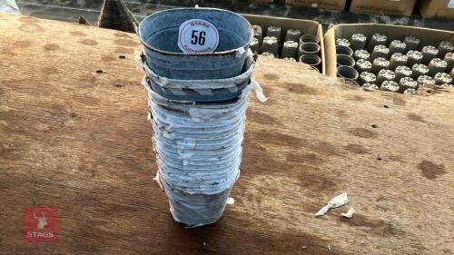 20 OVAL TIN BUCKET PLANTERS