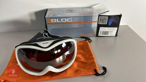 BLOC SHARK HOG14 WHITE SKI GOGGLES