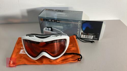 BLOC MARS RS11 WHITE SKI GOGGLES