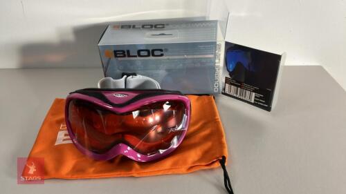BLOC SHARK HO1 HOT PINK SKI GOGGLES