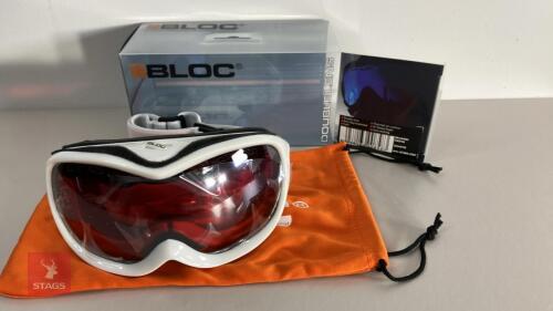 BLOC SHARK H014 WHITE SKI GOGGLES