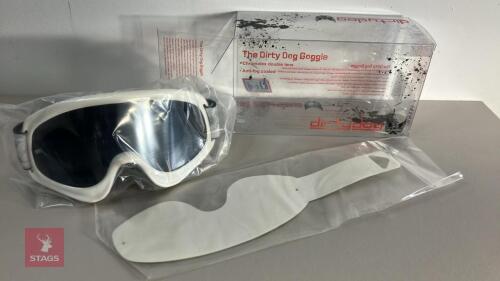 DIRTY DOG WHITE SKI GOGGLES