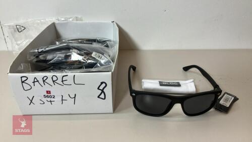 8 PAIRS OF BLOC BARREL SUNGLASSES