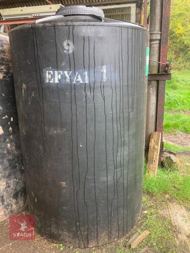 BLACK 1,520LTR WATER TANK