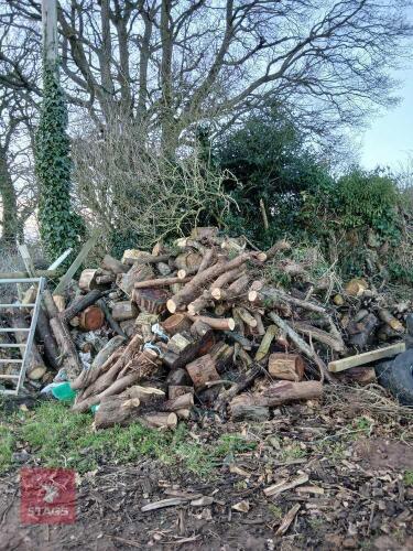 LARGE HEAP OF SOFT WOOD