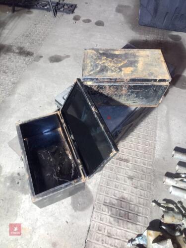 4 VINTAGE STEEL BOXES
