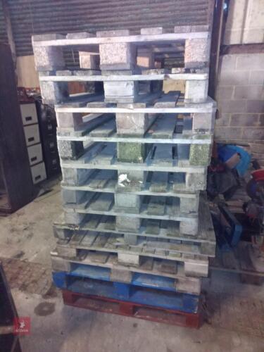 QTY OF 12 ASSORTED PALLETS