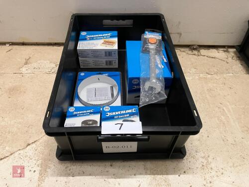 CRATE OF ASSORTED WORKSHOP SUNDRIES (7)