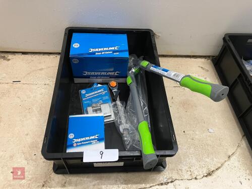 CRATE OF ASSORTED WORKSHOP SUNDRIES (9)