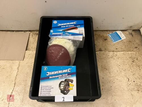 CRATE OF ASSORTED WORKSHOP SUNDRIES (1)