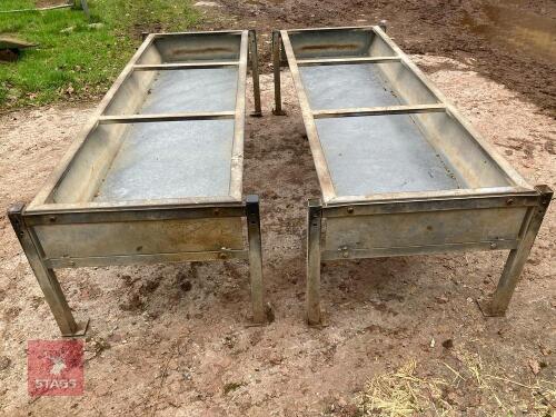 2 HEAVY DUTY CATTLE FEED TROUGHS